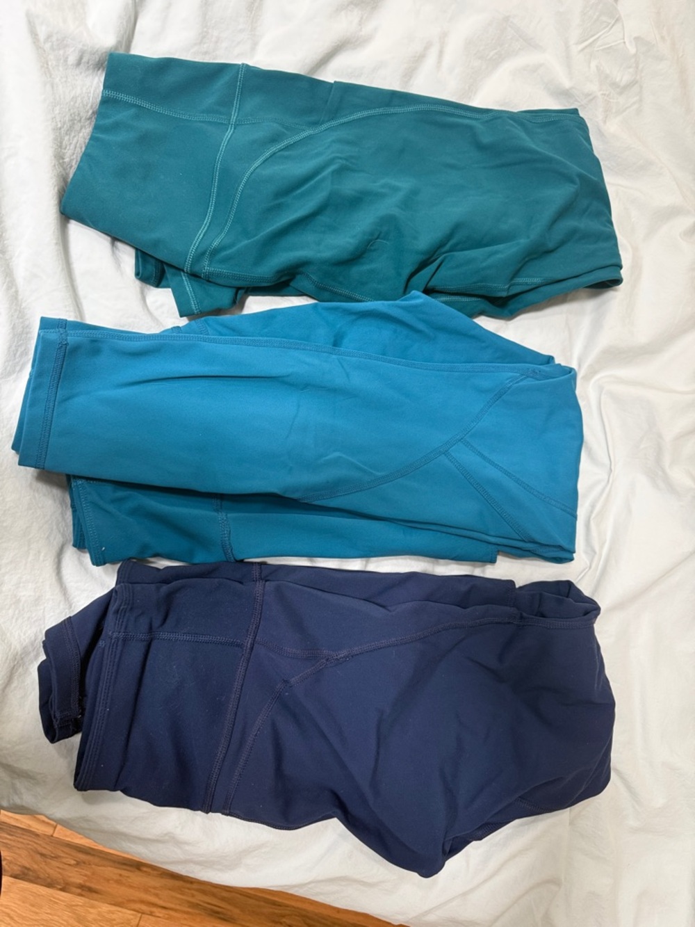 Women’s 3-Pack Performance Leggings — Teal, Aqua & Navy